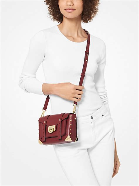 michael michael kors manhattan small leather crossbody bag|michael kors manhattan contrast trim.